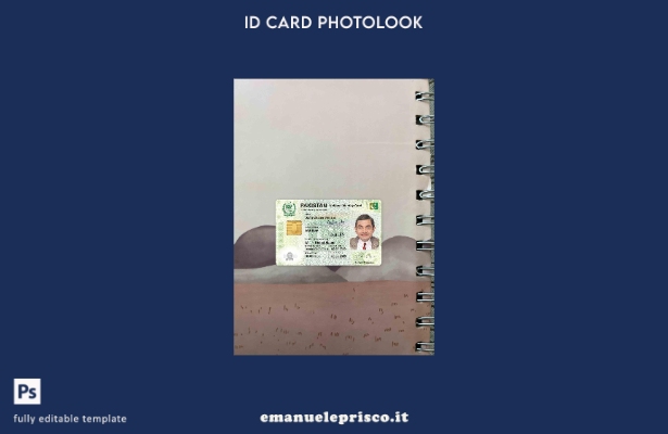 modello FRONTALE photolook ID Pakistan stile verificato